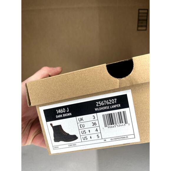 Dr airway martens Wild horse lamper Kids 4 m 5w Dark brown - Picture 6 of 6